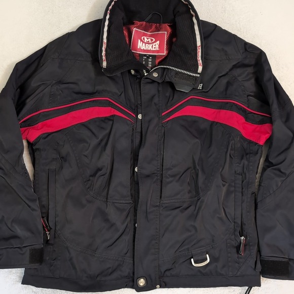 VTG Marker Insulated Convertible Snow Motorcycle Jacket Mens M Coat Ski - Picture 1 of 13